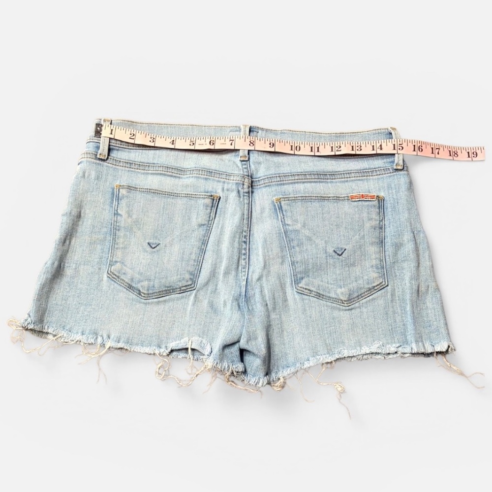 Hudson Denim Cutoff Shorts Size 28 Light Wash Frayed Hem Jean Shorts - Picture 3 of 7